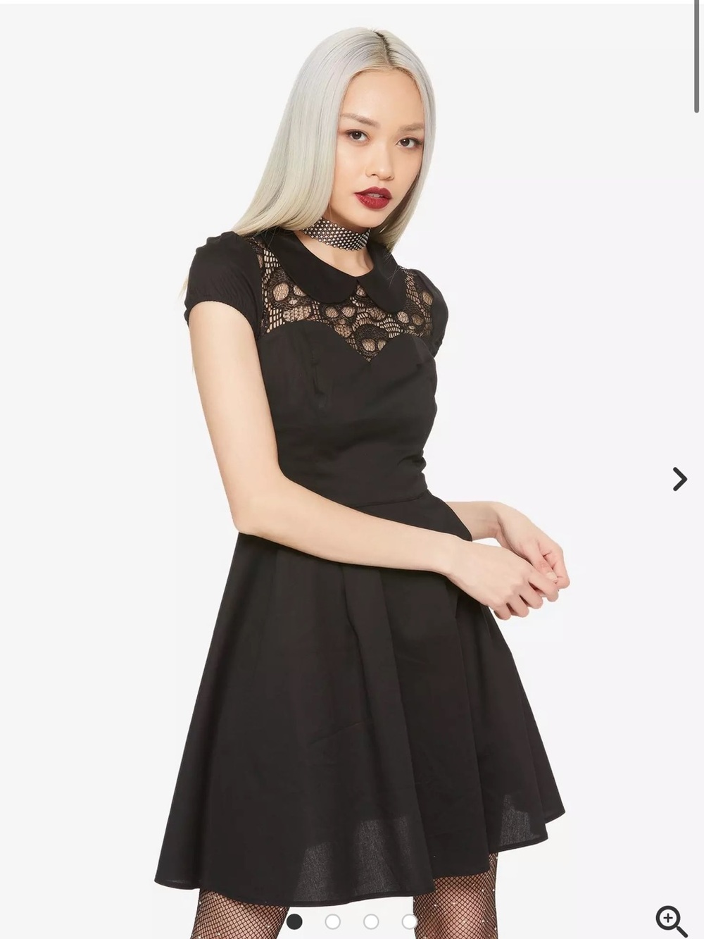 Hell Bunny Black Lace Fit & Flare Dress